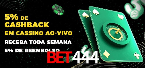 Promoções do cassino ao Vivo BET444